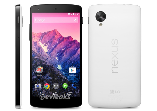 Nexus 5 leaked in dual-tone White-variant, tipped for November 1 launch