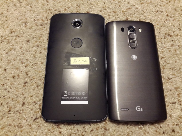 Google Nexus 6 aka Nexus X Purportedly Pictured Alongside LG G3