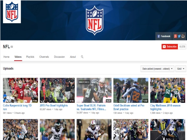 NFL Partners YouTube to Offer Highlights, Previews, and More Online