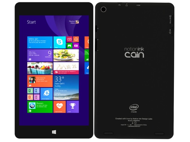 Notion Ink Cain 8 Tablet With Windows 8.1 Set to Launch This Week