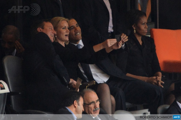 Obama, Cameron 'selfie' at Mandela memorial creates online stir