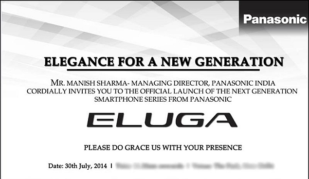 Panasonic India to Launch Eluga Series of Smartphones on Wednesday