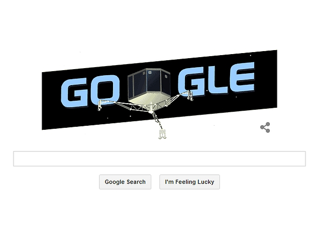 Philae Lander Touchdown on Comet Nucleus Marked by Google Doodle