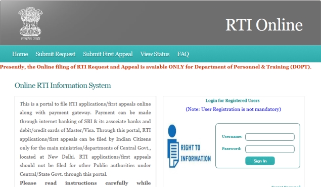 Finally, file RTI applications and pay fees online