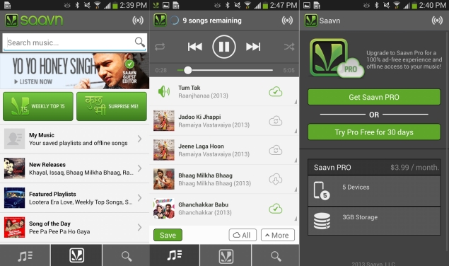 Saavn launches Saavn Pro premium music service on Android Saavn launches Saavn Pro premium music service on Android
