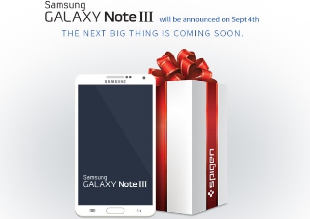 Samsung Galaxy Note III render 'confirms' September 4 announcement