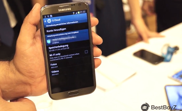 Samsung's S Cloud service spotted on Galaxy Note II, may launch October