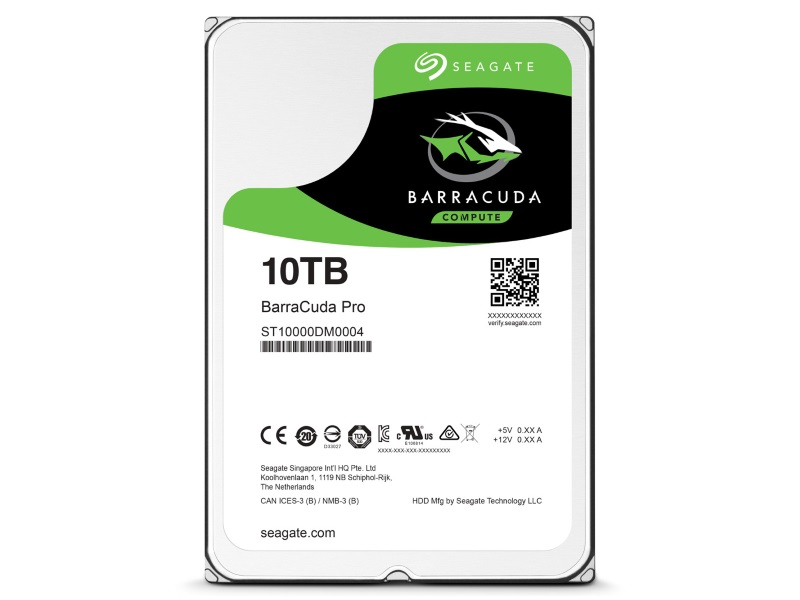 Seagate Unveils 10TB BarraCuda Pro HDD for Home Use