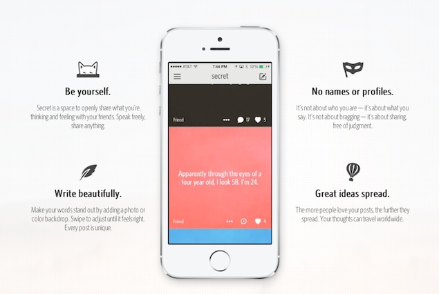 New 'Secret' app brings anonymous social sharing to iOS