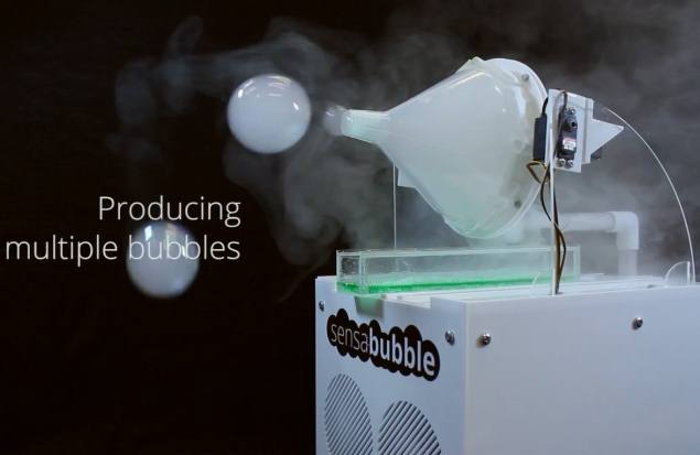 Soap bubbles that feature projected images and inherent scents