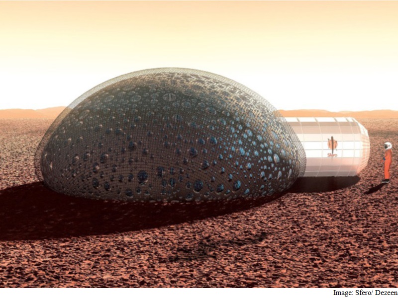 3D-Printed Shelter Designed for Astronauts on Mars