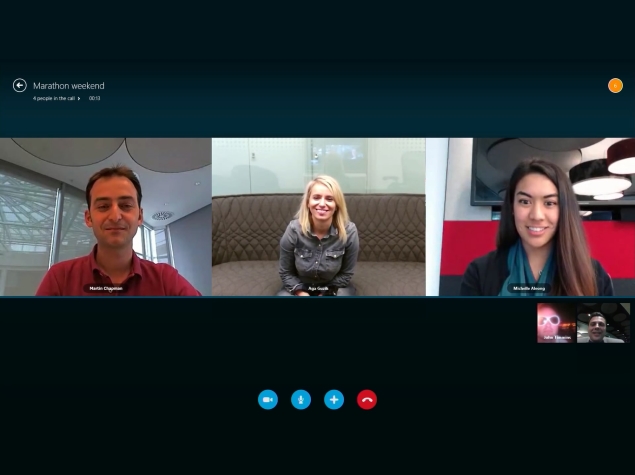 skype video call screenshot