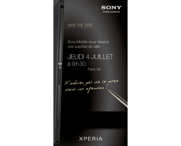 Sony Mobile gives a sneak peek of Xperia Z Ultra in press invites