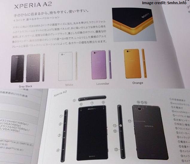 Sony Xperia Z2 Compact aka Xperia A2 spotted in leaked NTT DoCoMo brochure