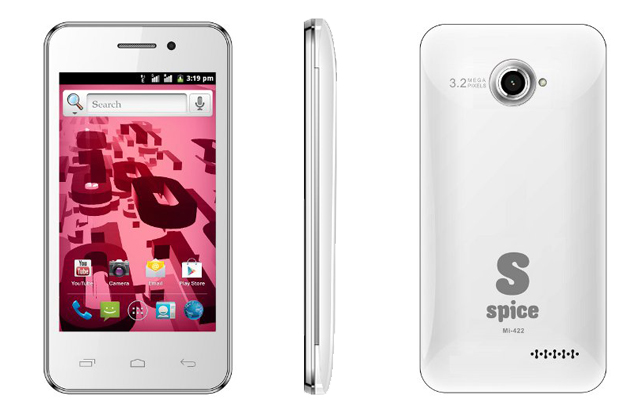 Spice Smart Flo Pace Mi-422 dual-SIM smartphone listed online for Rs 4,790