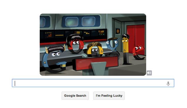 Star Trek: The Original Series Google doodle the 2nd of its kind