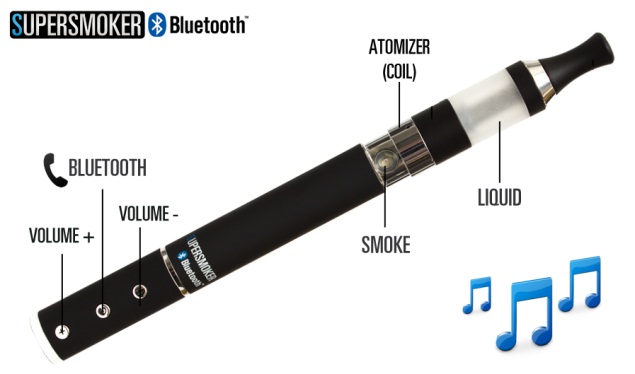 Supersmoker Bluetooth e-cigarette lets users receive calls, listen to music