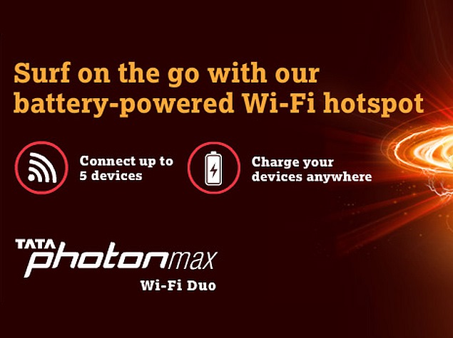 Tata Photon Max Wi-Fi Duo With 4400mAh Battery Launched at Rs. 2,899