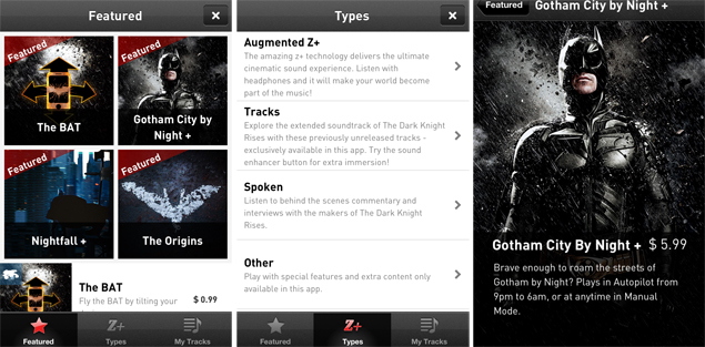 The Dark Knight Rises Z+ app gets improved UI, social networking integration
