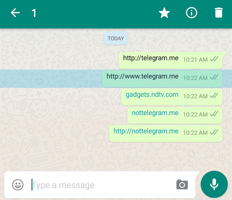 WhatsApp Blocking Links to Rival Telegram?