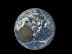 Nasa Camera Shows Moon Passing in Front of the Earth