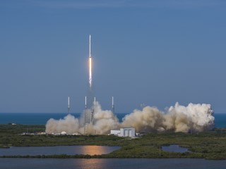 SpaceX Launches Futuristic Pop-Up Room, Lands Rocket at Sea