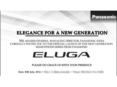 Panasonic India to Launch Eluga Series of Smartphones on Wednesday