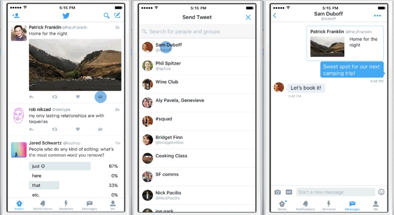 Twitter Makes It Easier to Share Tweets Through Direct Messages