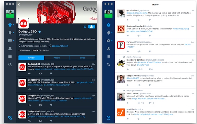 Twitter for Mac Gets Dark Mode, In-Line Videos, and More in v4.0 Overhaul
