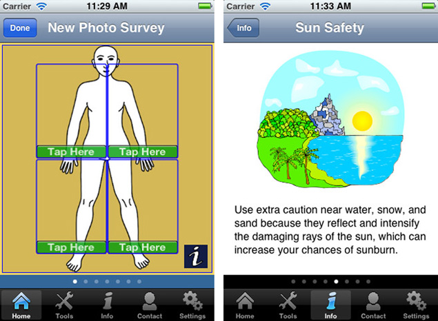 Free mobile app for skin cancer screening