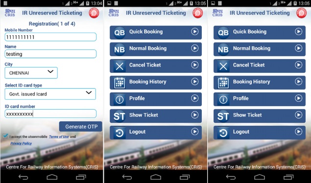 Indian Railways Launches Android App to Book Unreserved Tickets