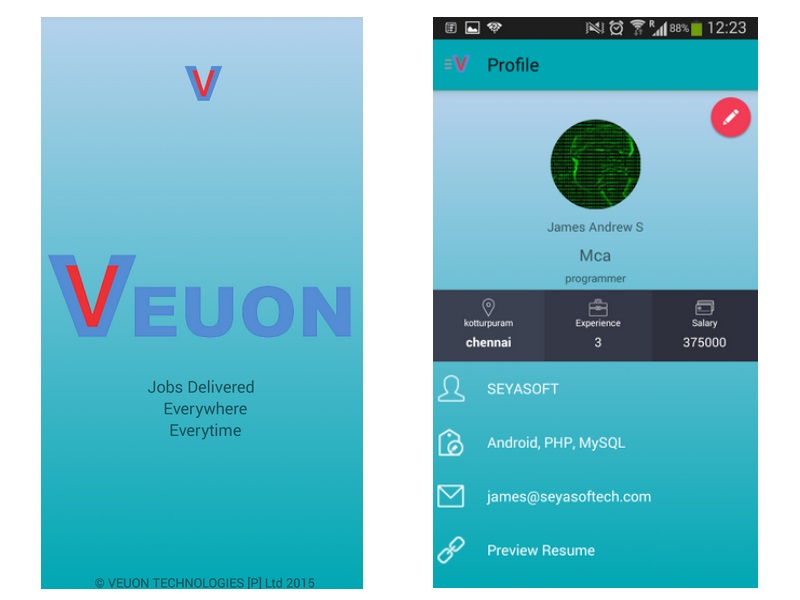 Mobile App Veuon Connects Job Seekers, Employers Geographically
