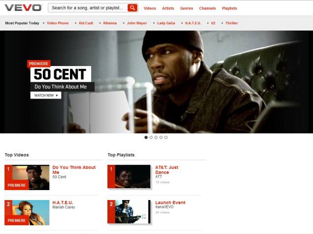 Vevo online music video hub hits 6 billion monthly average views