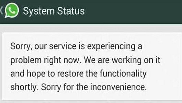 WhatsApp suffers outage shortly after handling record message volume