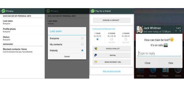 WhatsApp for Android update adds option to hide 'last seen' status and more