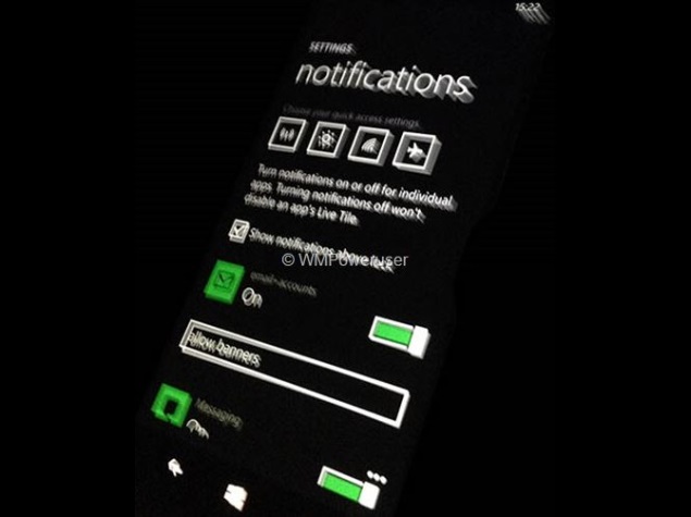 Windows Phone 8.1's rumoured notification customisation settings leaked in image