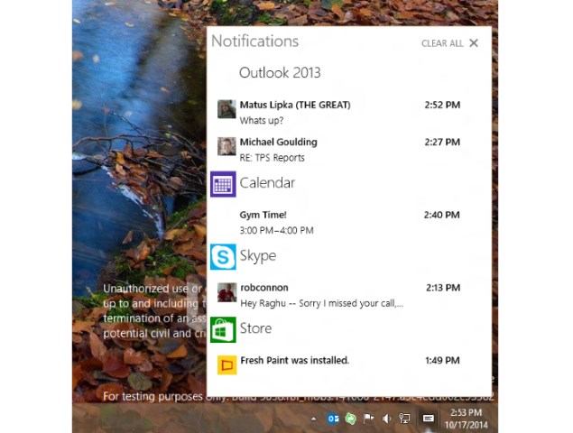Microsoft Windows 10 Technical Preview Updated with Action Centre, UI Improvements