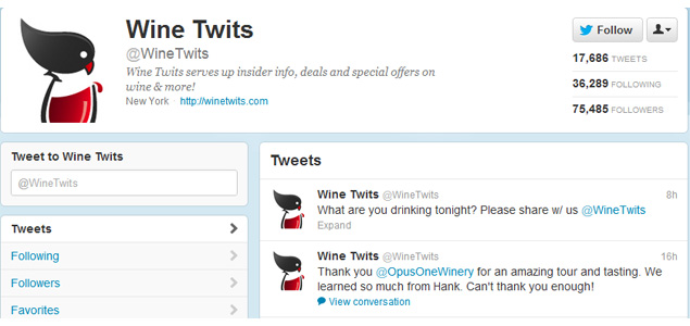 Wine lovers sip, taste and tweet on Twitter