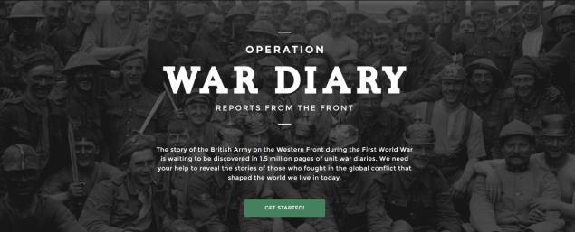 Britain's World War I diaries go online, volunteers to help catalogue content