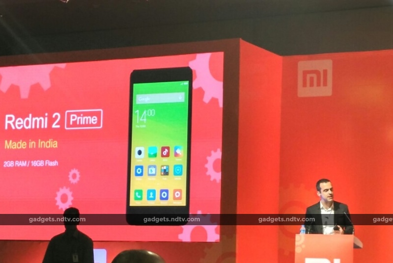With the Redmi 2 Prime, Xiaomi Starts Making in India