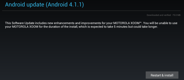 Motorola Xoom Jelly Bean update starts rolling out