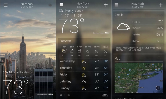 iPhone-like Yahoo Weather app comes to Android