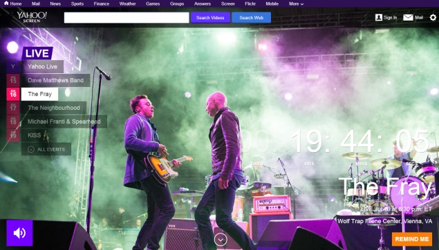 Yahoo&#039;s Comeback Hopes for Internet Stage Are Pinned on Live Music