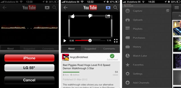 YouTube for iOS updated with Smart TV, Xbox, PS3 pairing and Capture support