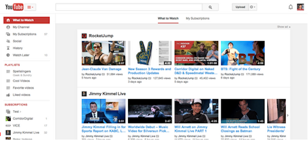 YouTube updated with new centre-aligned design and improved playlist options