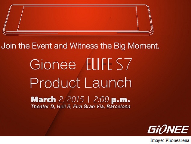 Gionee Elife S7 Set to Launch at Pre-MWC 2015 Event on March 2