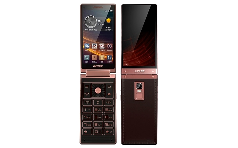 Gionee W909 Flip Phone With Dual Touchscreens, Fingerprint Sensor