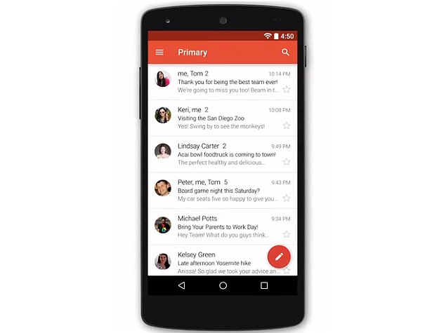 Gmail 5.0 for Android Spotted; Supports Outlook, Yahoo, and Other Accounts