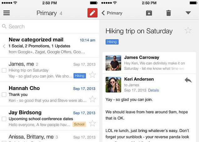 Gmail for iOS app updated to pre-fetch emails in background, and more