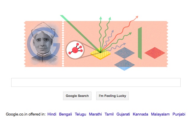 Sir CV Raman's 125th birthday celebrated with a Google doodle